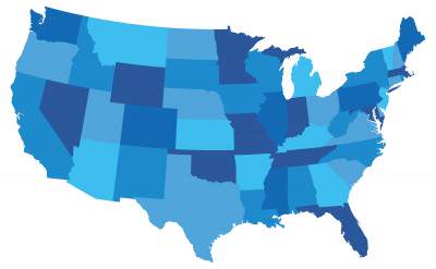 If You Could Pick Any Place for Your Business - United States map