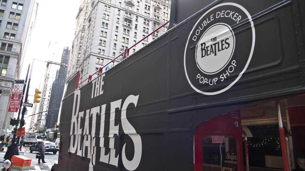 The Beatles Double Decker Pop-up Bus